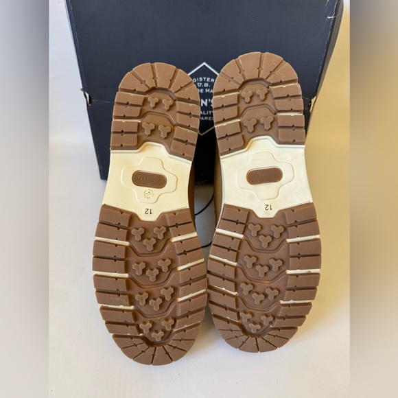 St. John's Bay Brock Block Heel Lace Up Boots, Wheat Light Tan, Size 12, NWT - Picture 6 of 9